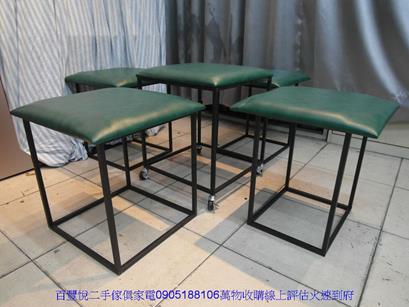 二手沙發深綠多功能皮沙發椅凳魔方沙發矮凳客廳皮椅凳沙發輔助椅板凳 3