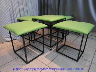 二手沙發淺綠多功能皮沙發椅凳魔方沙發矮凳客廳皮椅凳沙發輔助椅板凳 3