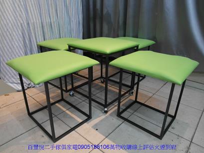 二手沙發淺綠多功能皮沙發椅凳魔方沙發矮凳客廳皮椅凳沙發輔助椅板凳 4