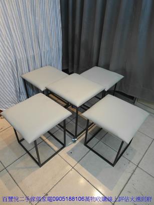 二手沙發淺灰多功能皮沙發椅凳魔方沙發矮凳客廳皮椅凳沙發輔助椅板凳 5