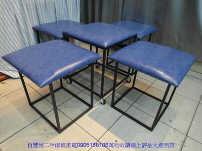 二手沙發深紫多功能皮沙發椅凳魔方沙發矮凳客廳皮椅凳沙發輔助椅板凳 2