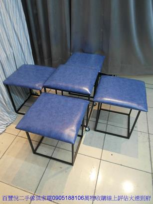 二手沙發深紫多功能皮沙發椅凳魔方沙發矮凳客廳皮椅凳沙發輔助椅板凳 5