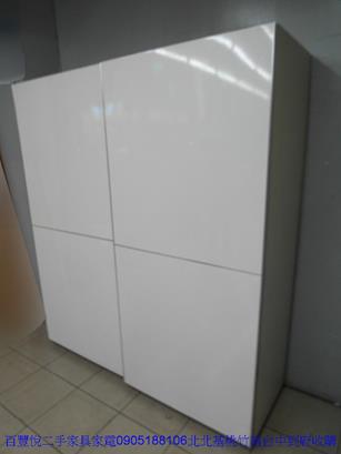 二手衣櫃二手烤漆白色182公分衣櫥衣物收納櫃六尺櫥櫃房間置物儲櫃 3