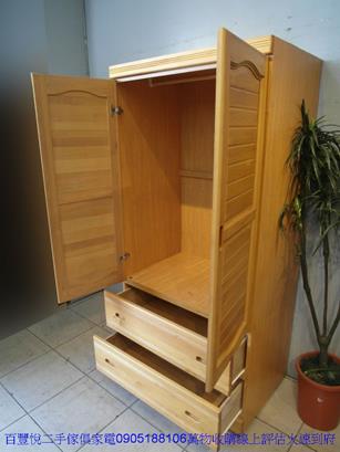 二手衣櫃二手松木半實木3*6尺單人衣櫥衣物收納櫃套房租屋衣櫥衣櫃 5