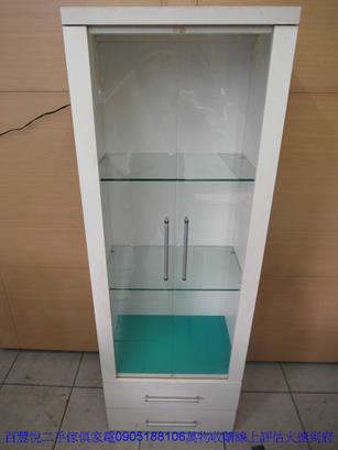 二手展示櫃二手白色2*6尺玻璃展示櫃客廳高低櫃收納櫃電視櫃置物櫃 1