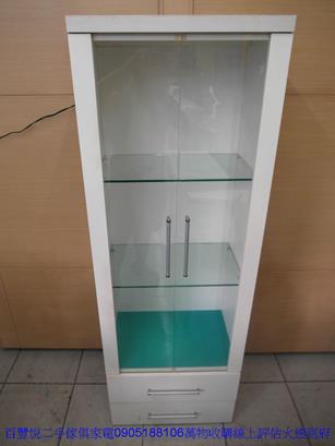 二手展示櫃二手白色2*6尺玻璃展示櫃客廳高低櫃收納櫃電視櫃置物櫃 2