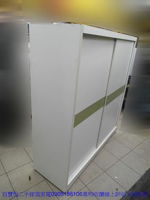 二手衣櫥二手白色183公分大衣櫥衣物收納櫃置物櫃房間儲物櫃穿衣鏡 3