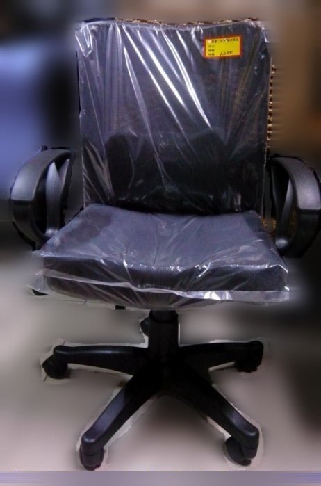 全新黑色透氣網布扶手電腦椅附腰枕 氣壓升降辦公椅 職員椅 網椅書桌椅 2
