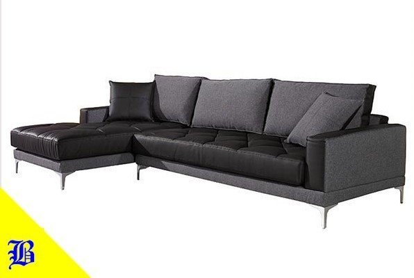 全新時尚黑左右L型布沙發皮坐墊 辦公沙發 會客沙發 客廳沙發 1