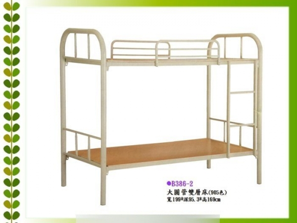 全新大圓管雙層床 鐵製上下鋪單人床 鐵製床架 3尺上下鋪床架