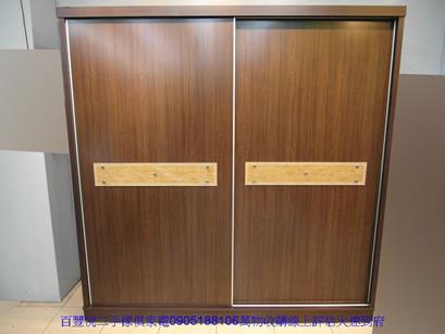二手衣櫃二手胡桃色206公分大衣櫥衣物收納櫃房間櫃置物櫃儲物儲櫃