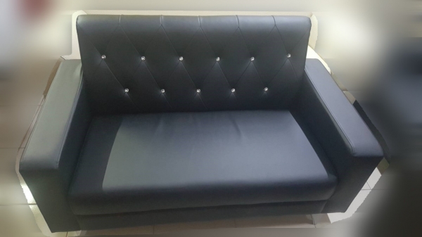 全新台灣製造工廠直營訂做款菱格水鑽透氣皮雙人沙發 客廳沙發