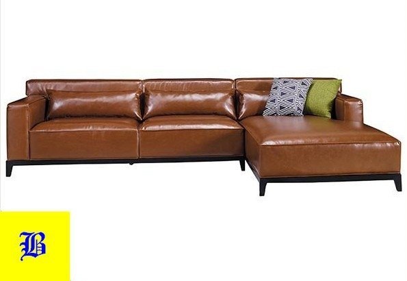 全新美式復古L型皮沙發 工業風鐵腳客廳沙發 休閒會客接待沙發