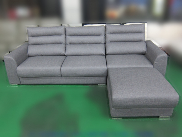 新品出清灰色貓抓皮L型耐磨沙發 客廳沙發 會客沙發 休閒沙發 辦公沙發 接待沙發