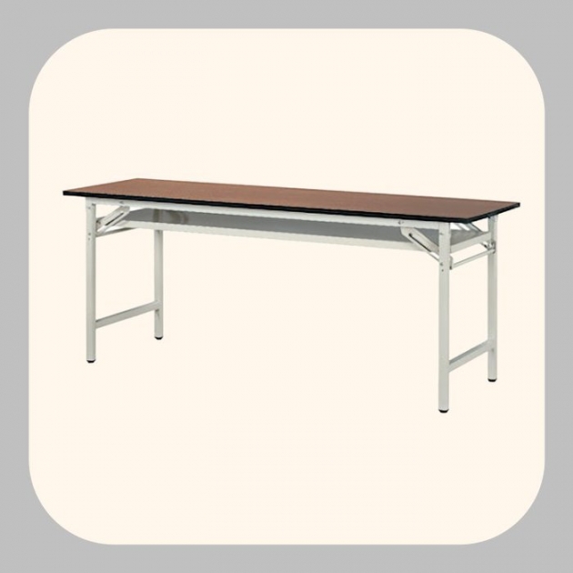 新品出清1.5尺OA木紋塑膠邊條折合桌 寫字桌 工作桌 1