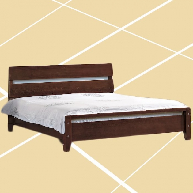 新品出清極簡日式胡桃色5尺實木床架 組合式雙人床台 1