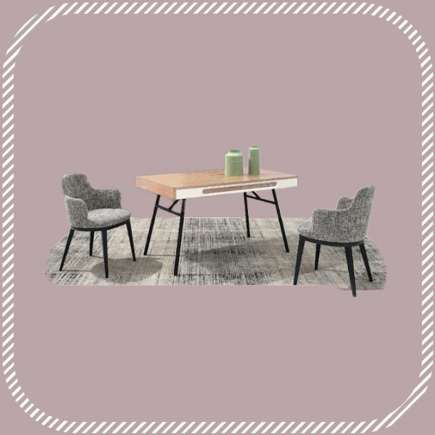全新出清木紋色加白4.5尺餐桌 吃飯接待桌會客讀書桌 1