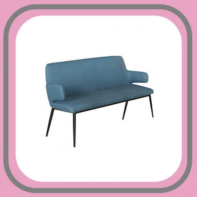 新品出清現代設計藍色雙人布質餐椅 吃飯會客接待椅 休閒椅 1