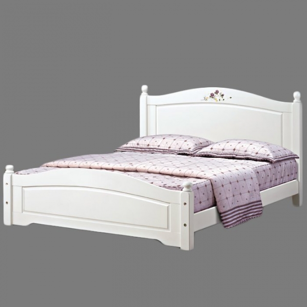 新品出清白色鄉村風5尺實木床架 雙人床組床台 組合式床架 1
