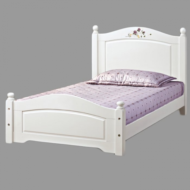 全新出清鄉村風3.5尺白色實木床架 組合式單人床組床台床架 1