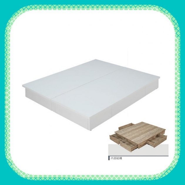 新品出清純白色5尺雙人標準6分板收納床底 5*6床箱床台 1