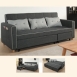 新品出清鐵灰色213公分多功能沙發床 兩用沙發 客廳沙發 矮凳 接待沙發 會客沙發