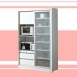 新品出清4尺白色鋁框推門餐櫃 置物收納儲物櫃 電器櫃