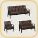 新品出清木腳座1+2+3皮質沙發組 客廳沙發 會客沙發 接待沙發 辦公室沙發 休閒沙發