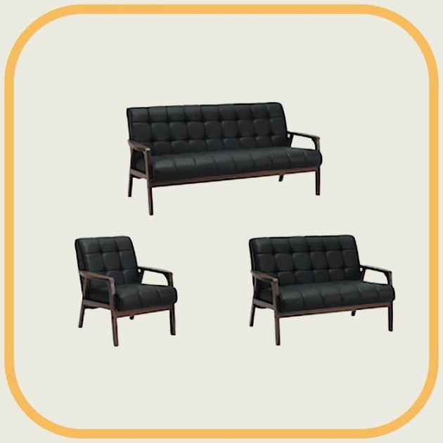 新品出清菱格紋黑色1+2+3皮質沙發 會客沙發 休閒沙發 接待沙發 客廳沙發 辦公室沙發 1