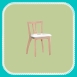 新品出清38公分白橡色靠背化妝椅 梳妝椅 書桌椅 單人椅 椅凳 矮凳