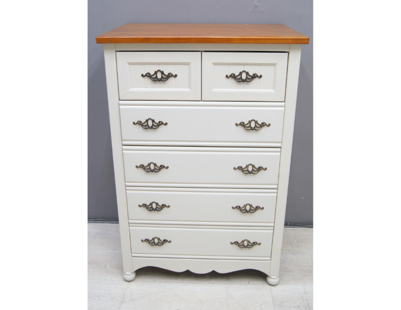 二手 五斗櫃 鄉村風實木 78公分 六抽 抽屜櫃 收納櫃 房間櫃 儲物櫃 櫥櫃 置物櫃