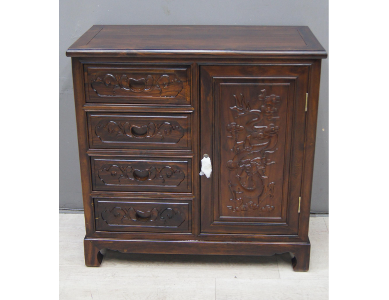 限量出清 餐櫃 雞翅木 87公分 仿古 實木櫃 收納櫃 廚房櫃 櫥櫃 置物櫃