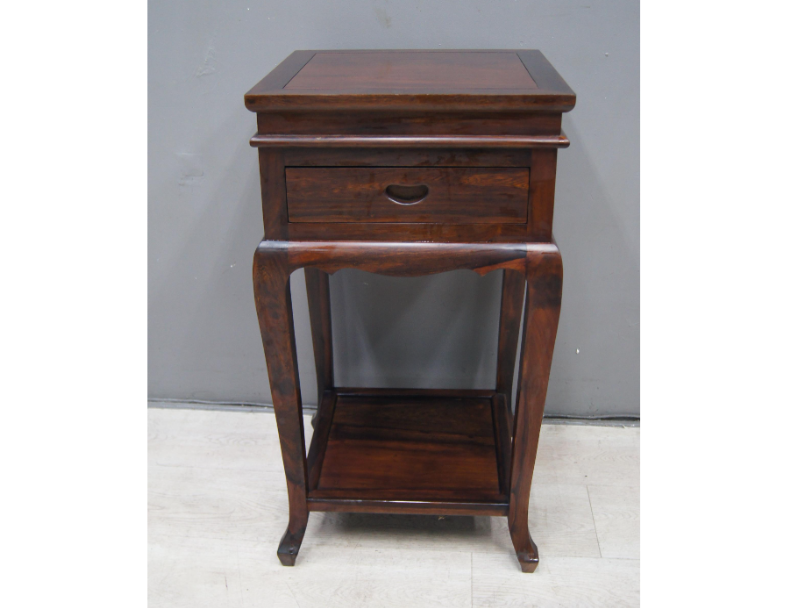 限量出清 花架 仿古 雞翅木 48公分 單抽 邊桌 置物桌 實木桌 玄關桌