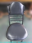 新品出清黑色37公分皮質折疊椅 中古收納椅 休閒椅 營業用椅 等候椅 接待椅 椅凳