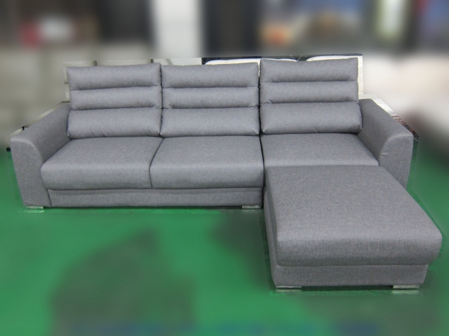 新品出清灰色貓抓皮L型耐磨沙發 客廳沙發 會客沙發 休閒沙發 辦公沙發 接待沙發 1