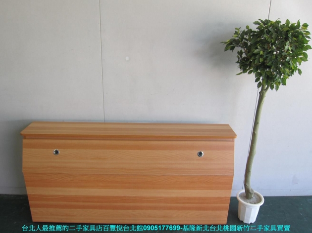 全新原木色標準雙人五尺床頭箱 收納床頭櫃置物箱 5*6床頭 1