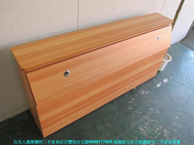 全新原木色標準雙人五尺床頭箱 收納床頭櫃置物箱 5*6床頭 2