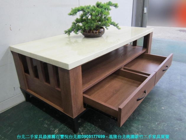 限量新品工業風人造石4尺大茶几 會客桌 咖啡桌 置物矮桌 和室桌 沙發桌 泡茶桌 4