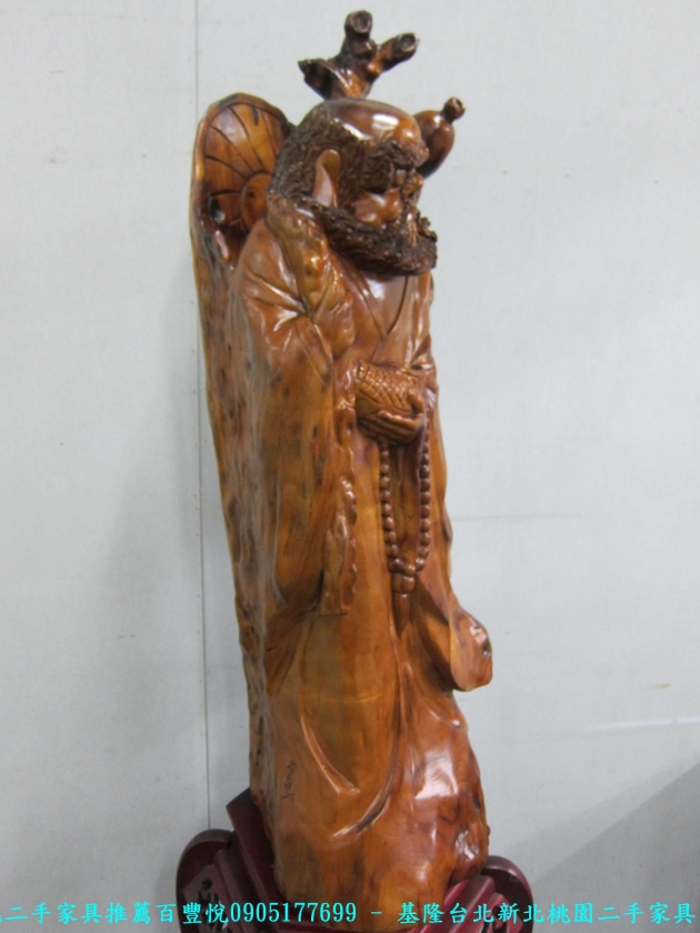 二手頂級牛樟木達摩祖師一葦渡江 中古藝術品 擺飾品 雕刻品 收藏品 木雕 4