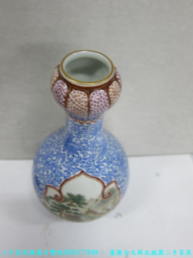 大清年製閒雲野鶴彩繪花瓶 老件瓷器擺飾品 收藏品 風水改運 3