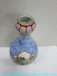 大清年製閒雲野鶴彩繪花瓶 老件瓷器擺飾品 收藏品 風水改運