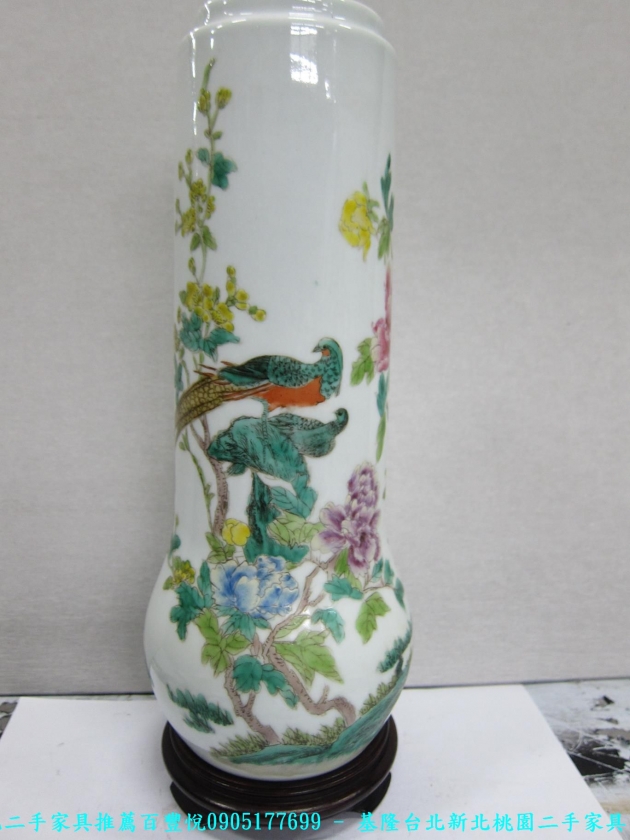 大清年製國色天香彩繪花瓶 老件瓷器擺飾品 收藏品 風水改運 1