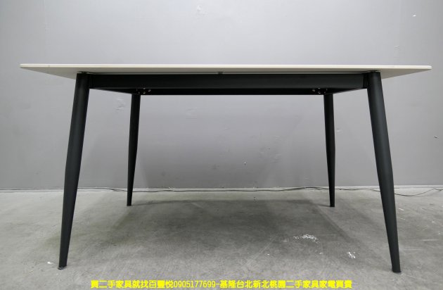 二手餐桌 岩板 142公分 吃飯桌 會客桌 接待桌 邊桌 5