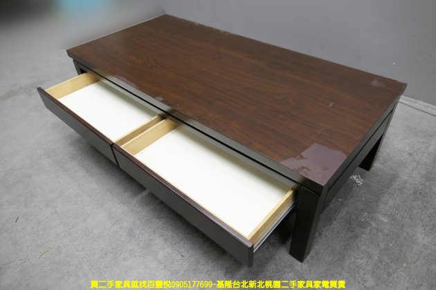 二手茶几 胡桃色 150公分 沙發桌 置物桌 客廳桌 收納桌 儲物桌 邊桌 矮桌 4