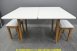 二手餐桌 白色 121公分 一桌二椅 伸縮 吃飯桌 邊桌