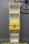 二手書櫃 白黃色 46公分 開放式 櫥櫃 置物櫃 邊櫃 儲物櫃 收納櫃 邊櫃