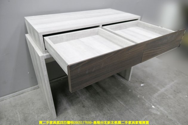 二手書桌 設計款 95公分 二抽 辦公桌 電腦桌 邊桌 收納桌 儲物桌 置物桌 5