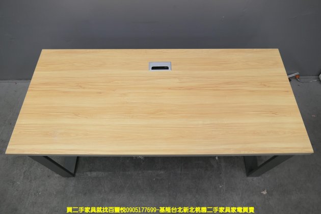 二手辦公桌 木紋色 177公分 電腦桌 工作桌 寫字桌 主管桌 邊桌 4