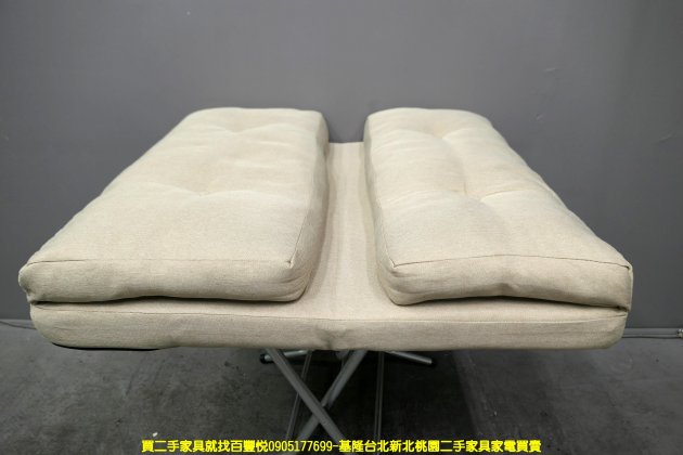 二手沙發 米色 93公分 和室椅 沙發床 懶人椅 坐墊 懶人沙發 單人椅 4