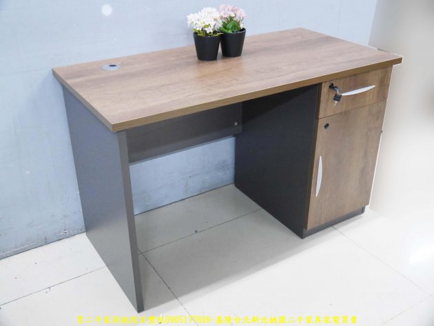 二手書桌 二手電腦桌 木紋色120公分辦公桌 工作桌 房間桌 置物桌 邊桌 2